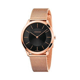 Calvin Klein Minimal Black Dial Rose Gold Mesh Bracelet Watch for Men - K3M2162Y Buy Now By Calvin Klein