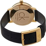 Calvin Klein Post Minimal Gold Dial Black Leather Strap Watch For Men - K7621501 Buy Now By Calvin Klein