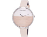 Calvin Klein Rise White Beige Dial Beige Leather Strap Watch for Women - K7A231XH Buy Now By Calvin Klein