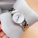 Calvin Klein Snake Silver Dial Silver Steel Strap Watch For Women - K6E23146