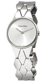 Calvin Klein Snake Silver Dial Silver Steel Strap Watch For Women - K6E23146