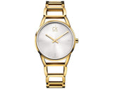 Calvin Klein Stately White Dial Gold Steel Strap Watch for Women - K3G2352W Buy Now By Calvin Klein
