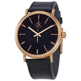 Calvin Klein Surround Black Dial Black Leather Strap Watch for Men - K3W216C1 Buy Now By Calvin Klein