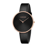 Calvin Klein Full Moon Black Dial Black Leather Strap Watch for Women - K8Y236C1 Buy Now By Calvin Klein