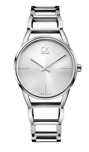 Calvin Klein Stately White Dial Silver Steel Strap Watch for Women - K3G23126 Buy Now By Calvin Klein