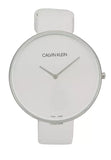Calvin Klein Full Moon White Dial White Leather Strap Watch for Women - K8Y231L6 Buy Now By Calvin Klein