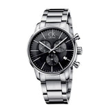 Calvin Klein City Chronograph Black Dial Silver Steel Strap Watch for Men - K2G27143 Buy Now By Calvin Klein