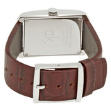 Calvin Klein Window Silver Dial Brown Leather Strap Watch for Women - K2M23126 Buy Now By Calvin Klein