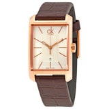 Calvin Klein Window White Dial Brown Leather Strap Watch for Women - K2M23620 Buy Now By Calvin Klein