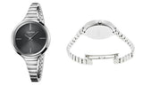 Calvin Klein Lively Black Dial Silver Steel Strap Watch for Women - K4U23121 Buy Now By Calvin Klein