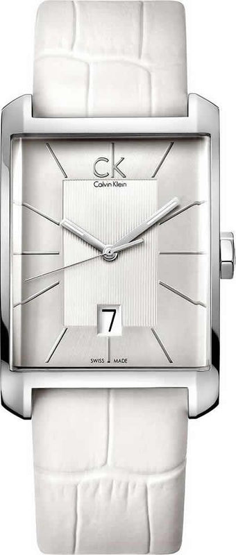 Calvin Klein Window White Dial White Leather Strap Watch for Women - K2M23120 Buy Now By Calvin Klein