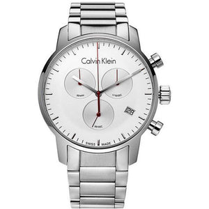 Calvin Klein City Chronograph White Dial Silver Steel Strap Watch for Men - K2G271Z6 Buy Now By Calvin Klein
