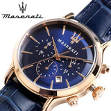 Maserati Epoca Blue Dial Leather Blue Strap Watch For Men - R8871618007 Buy Now By Maserati