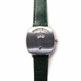 Gucci Grip Quartz Silver Dial Green Leather Strap Unisex Watch - YA157406 Buy Now By Gucci