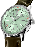 Breitling Navitimer Automatic 35 Green Dial Green Leather Strap Watch for Women - A17395361L1P1 Buy Now By Breitling