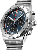 Breitling Chronomat B01 42mm Blue Dial Silver Steel Strap Watch for Men - AB0134101C1A1 Buy Now By Breitling