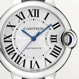Cartier Ballon Bleu De Cartier Silver Dial Black Leather Strap Watch for Women - WSBB0028 Buy Now By Cartier