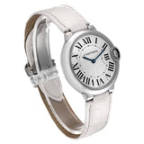 Cartier Ballon Bleu de Cartier Silver Dial White Leather Strap Watch for Women - W6920087 Buy Now By Cartier