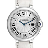 Cartier Ballon Bleu de Cartier Silver Dial White Leather Strap Watch for Women - W6920087 Buy Now By Cartier