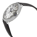 Cartier Ballon Bleu de Cartier Silver Dial Black Leather Strap Watch for Men - WSBB0026 Buy Now By Cartier