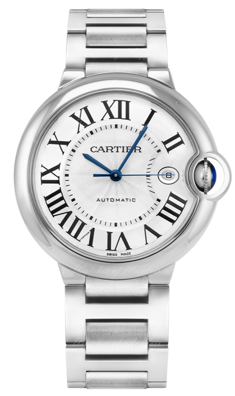 Cartier Ballon Bleu De Cartier Silver Dial Silver Steel Strap Watch for Men - WSBB0049 Buy Now By Cartier