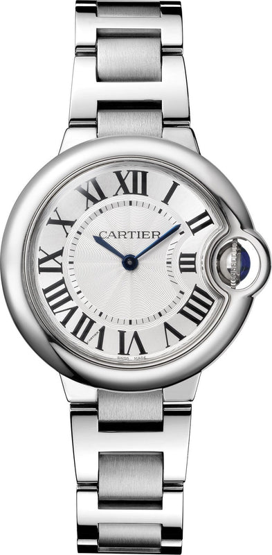 Cartier Ballen Bleu De Cartier Silver Dial Silver Steel Strap Watch for Women - W6920084 Buy Now By Cartier