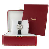 Cartier Ballon Bleu Silver Dial Black Leather Strap Watch for Women - W69018Z4 Buy Now By Cartier