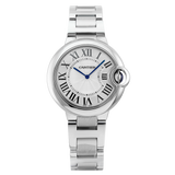 Cartier Ballen Bleu De Cartier Silver Dial Silver Steel Strap Watch for Women - W6920084 Buy Now By Cartier