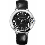 Cartier Ballon Bleu De Cartier Black Dial Black Leather Strap Watch for Men - WSBB0003 Buy Now By Cartier