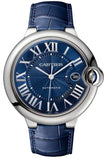 Cartier Ballon Bleu De Cartier Blue Dial Blue Leather Strap Watch for Men - WSBB0027 Buy Now By Cartier