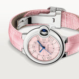 Cartier Ballon Blue De Cartier Pink Dial Pink Leather Strap Watch for Women - WSBB0031 Buy Now By Cartier