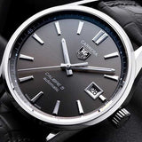 Tag Heuer Carrera Automatic 41mm Black Dial Black Leather Strap Watch for Men - WAR201A.FC6266 Buy Now By Tag Heuer