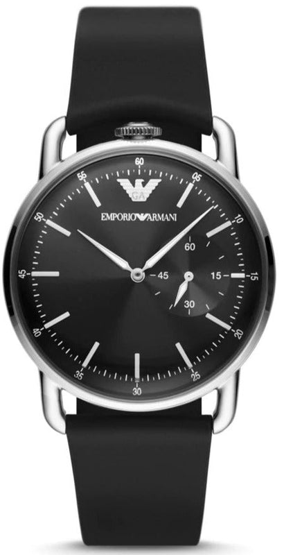 Emporio Armani Aviator Quartz Black Dial Black Leather Strap Watch For Men - AR11336 Buy Now By Emporio Armani