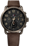Tommy Hilfiger Briggs Chronograph Black Dial Brown Leather Strap Watch for Men - 1791425 Buy Now By Tommy Hilfiger