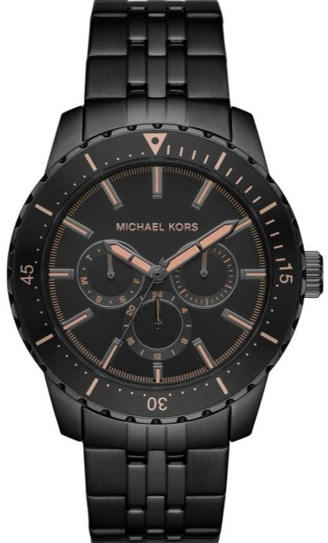 Michael Kors Cunningham Chronograph Black Dial Black Steel Strap Watch For Men - MK7157 Buy Now By Michael Kors
