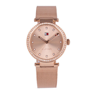 Tommy Hilfiger Lynn Quartz Rose Gold Dial Rose Gold Mesh Bracelet Watch For Women - 1781865 Buy Now By Tommy Hilfiger