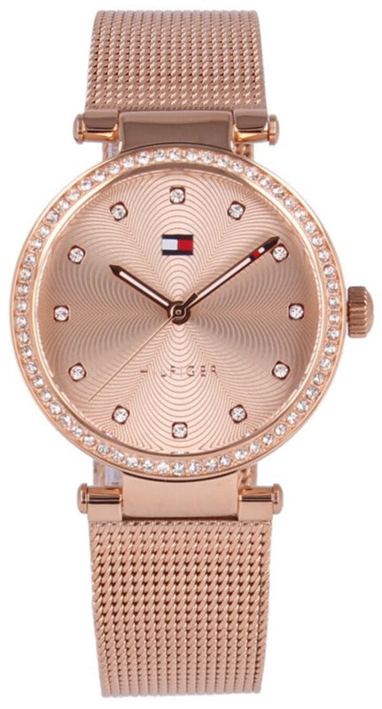 Tommy Hilfiger Lynn Quartz Rose Gold Dial Rose Gold Mesh Bracelet Watch For Women - 1781865 Buy Now By Tommy Hilfiger