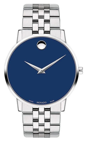 Movado Museum Classic Blue Dial Silver Steel Strap Watch for Men - 0607212 Buy Now By Movado