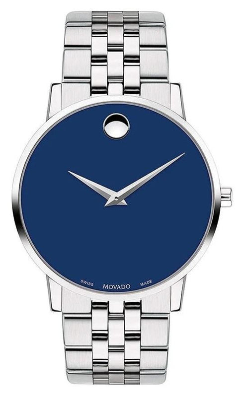 Movado Museum Classic Blue Dial Silver Steel Strap Watch for Men - 0607212 Buy Now By Movado