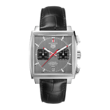 Tag Heuer Monaco Calibre 12 Final Edition Chronograph Grey Dial Black Leather Strap Watch for Men - CAW211J.FC6476 Buy Now By Tag Heuer