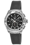 Tag Heuer Aquaracer Chronograph Black Dial Black Rubber Strap Watch for Men - CAY1110.FT6041 Buy Now By Tag Heuer
