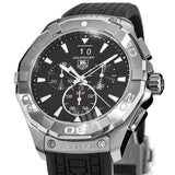 Tag Heuer Aquaracer Chronograph Black Dial Black Rubber Strap Watch for Men - CAY1110.FT6041 Buy Now By Tag Heuer