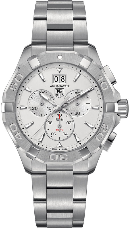 Tag Heuer Aquaracer White Dial Silver Steel Strap Watch for Men - CAY1111.BA0927 Buy Now By Tag Heuer