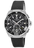Tag Heuer Carrera Aquaracer Quartz Chronograph Black Dial Black Rubber Strap Watch for Men - CAY111A.FT6041 Buy Now By Tag Heuer