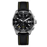 Tag Heuer Aquaracer Automatic Chronograph Black Dial Black Nylon Strap Watch for Men - CAY211A.FC6361 Buy Now By Tag Heuer