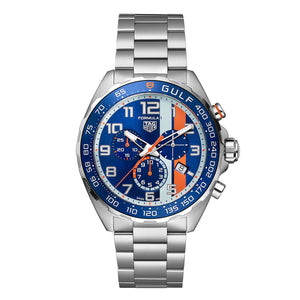 Tag Heuer Formula 1 Gulf Edition Chronograph Blue Dial Silver Steel Strap Watch for Men - CAZ101AT.BA0842 Buy Now By Tag Heuer