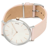 Coach Perry White Dial Pink Leather Strap Watch for Women - 14503128 Buy Now By Coach