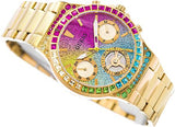 Guess Sugarrush Quartz Multicolor Dial Gold Steel Strap Watch For Women - GW0258L1 Buy Now By Guess