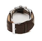 Guess Horizon Chronograph Analog Blue Dial Brown Leather Strap Watch For Men - W0380G6