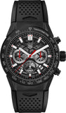 Tag Heuer Carrera Automatic Chronograph Black Dial Black Rubber Strap Watch for Men - CBG2A90.FT6173 Buy Now By Tag Heuer
